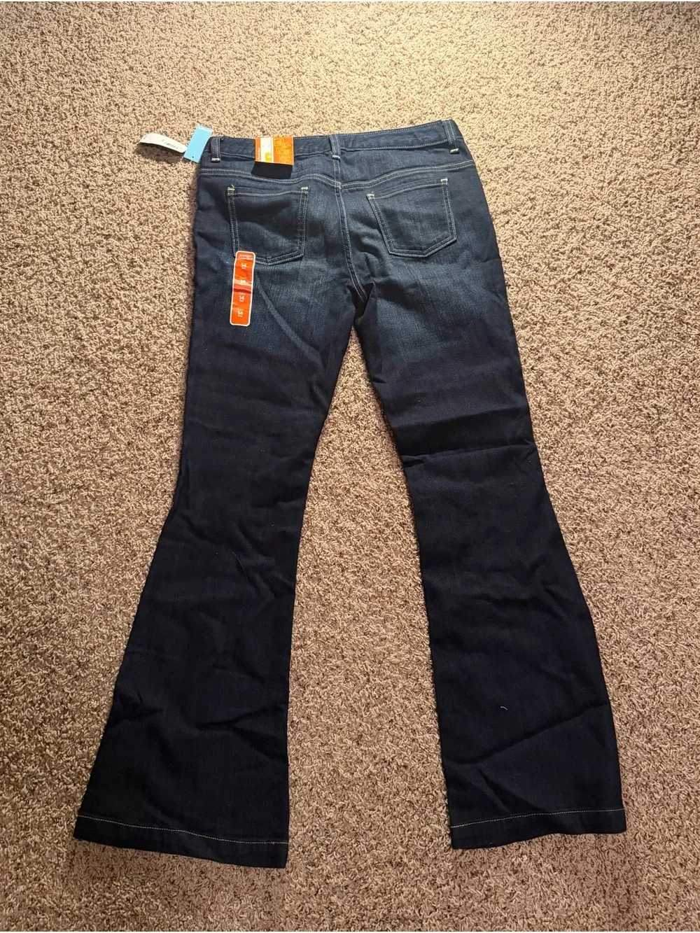 Old Navy girls 14 plus Flare Jeans Dark Wash Blue Denim Stretch brand new